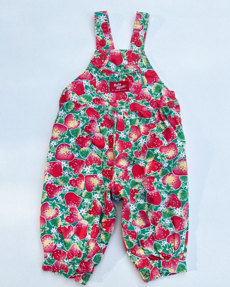 Strawberry Print Overalls