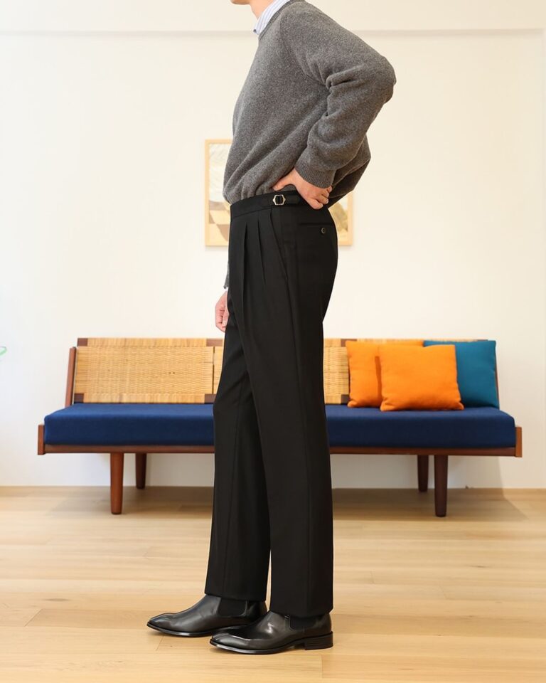 Black Flannel Trousers