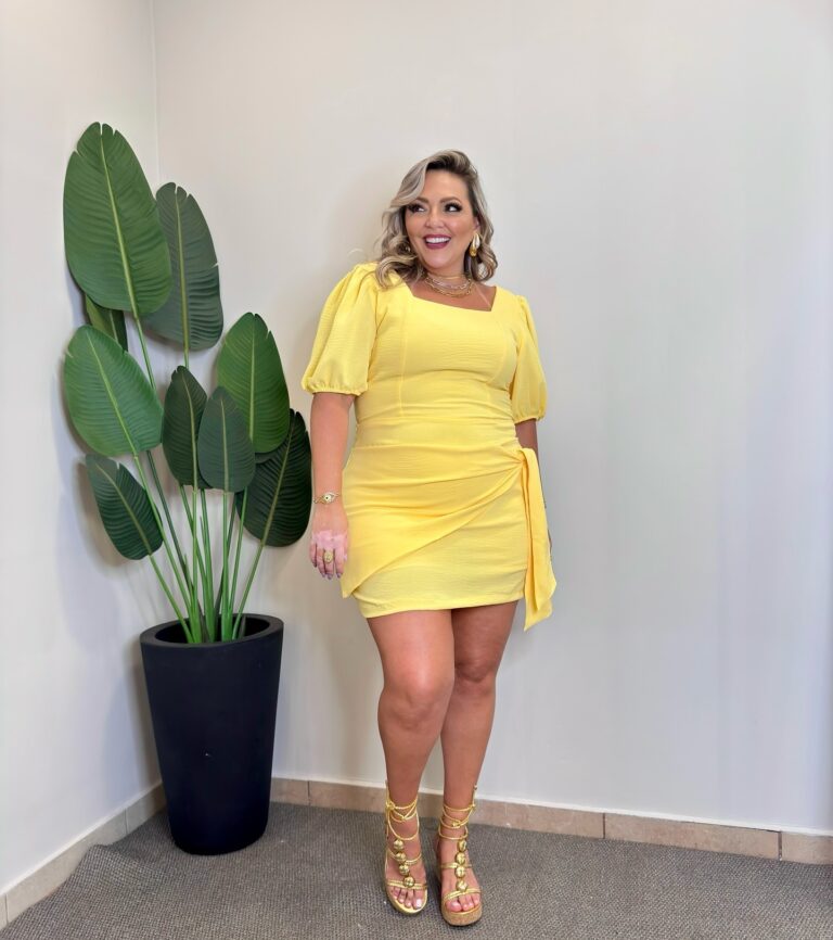 Yellow Wrap Dress