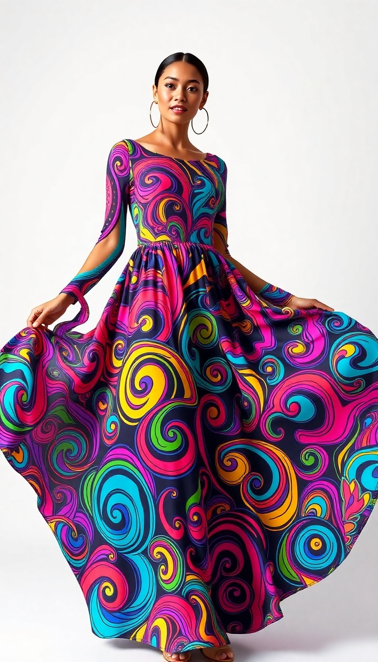 Bold Swirl Dress