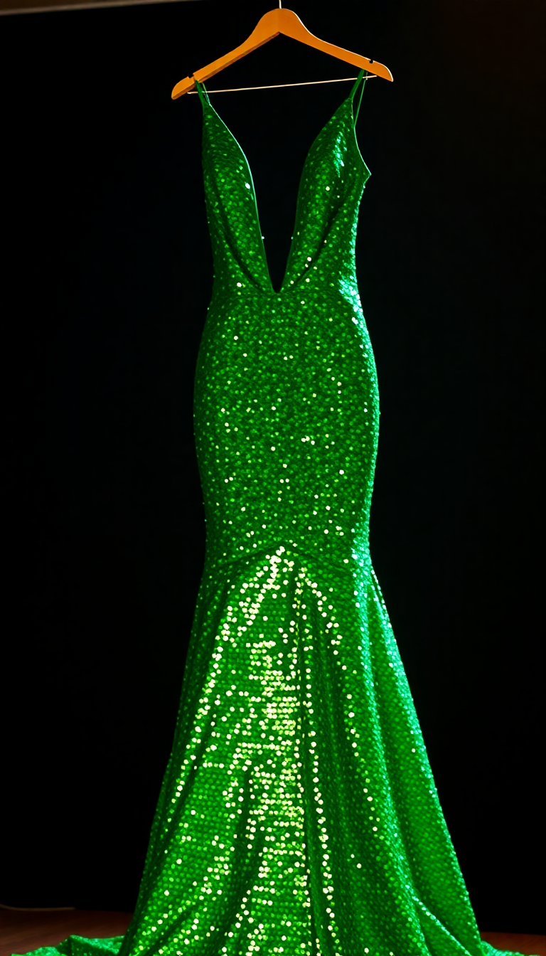 Green Sequin Dress