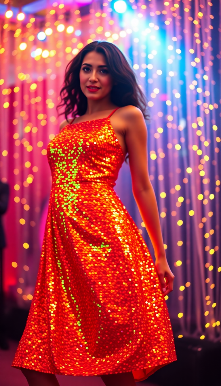 Red Sequin Dress