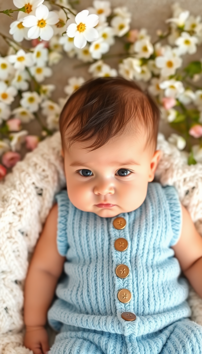 Baby with Flowers