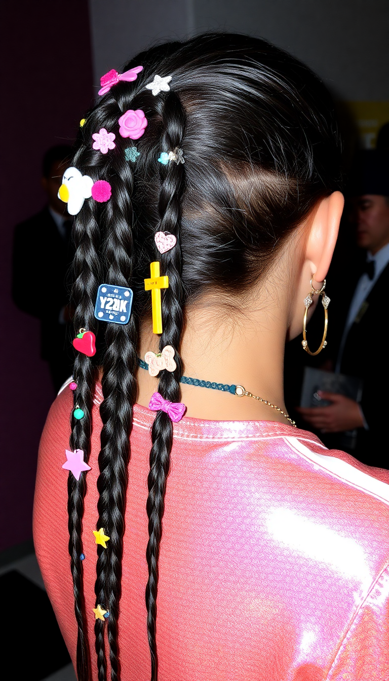 Braided Hair with Charms