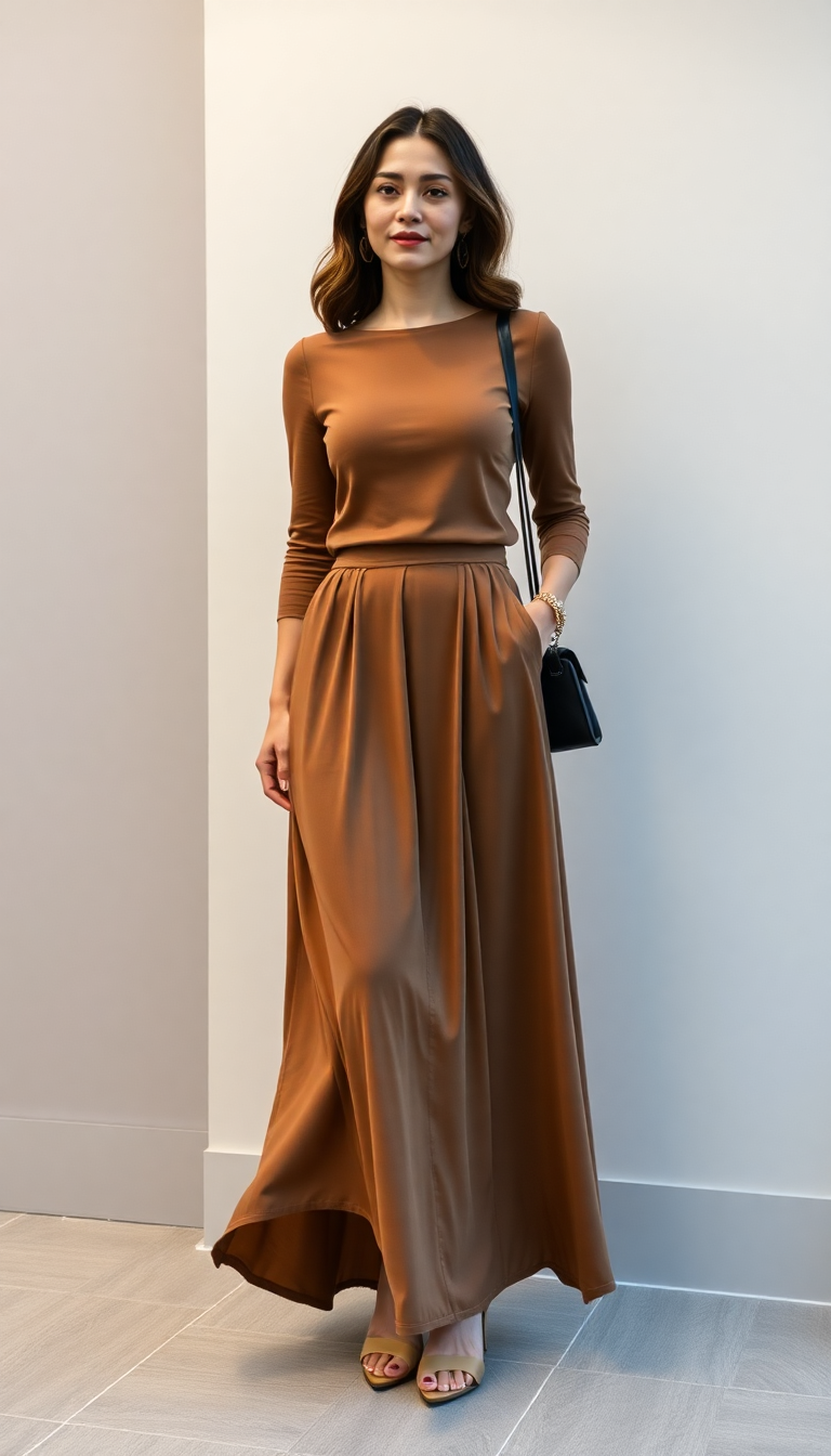 Brown Long Dress