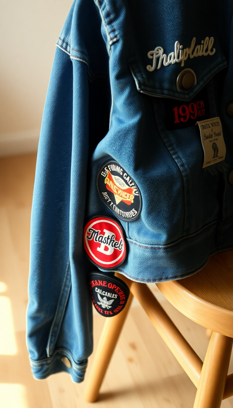 Denim Jacket with Patches