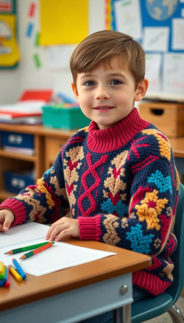 Kid at Desk