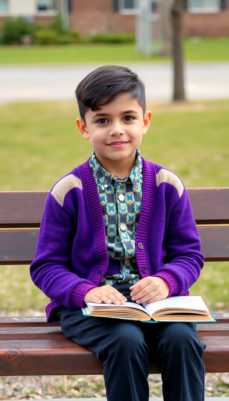 Reading on a Bench