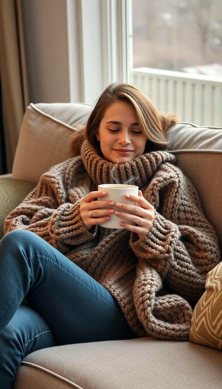 Relaxing with a Warm Drink