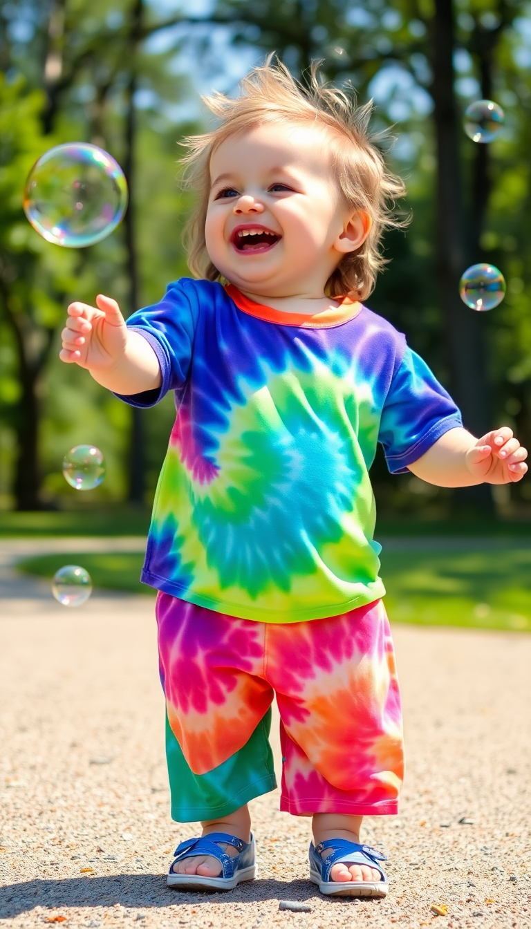 Toddler in Tie-Dye