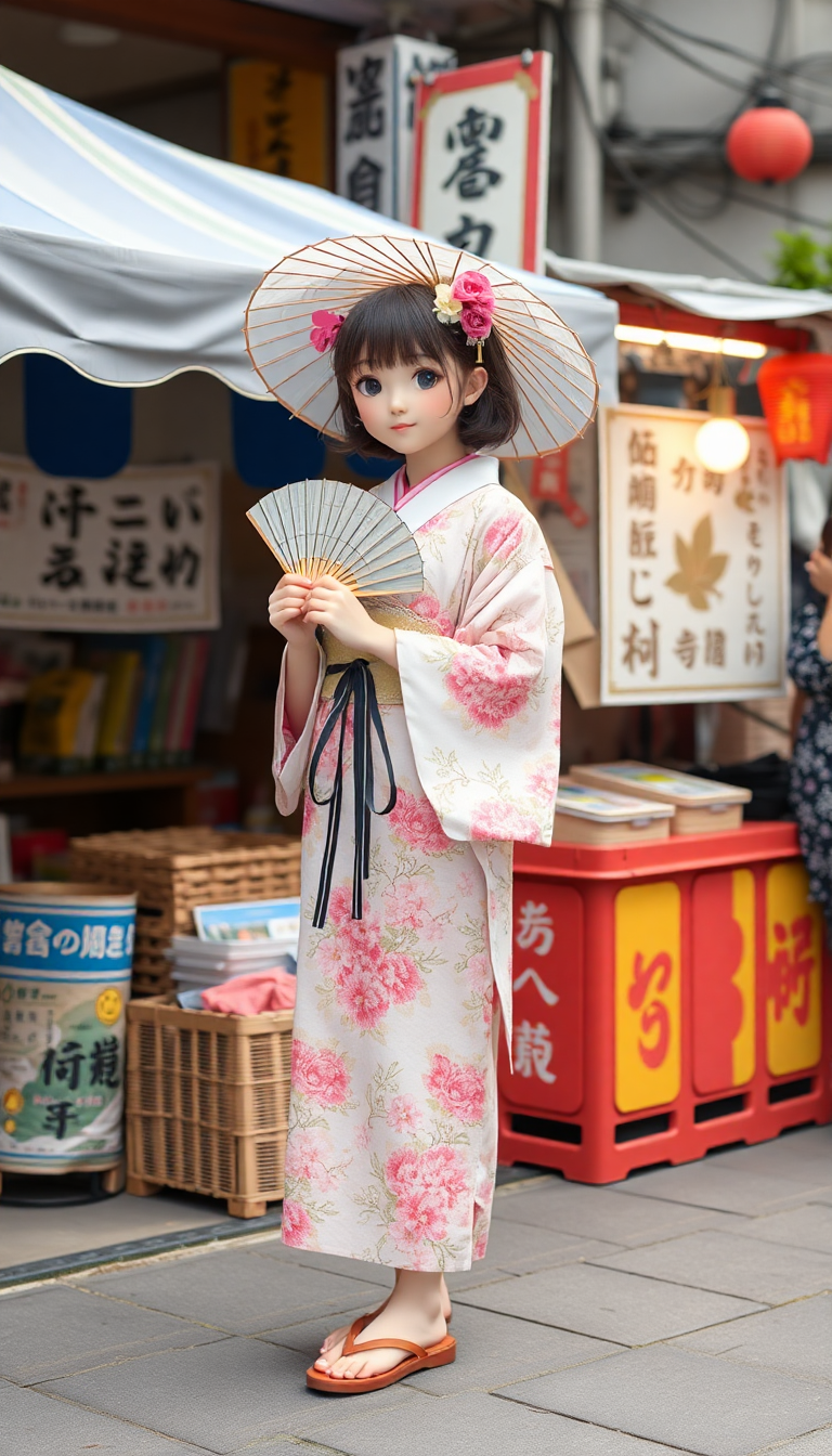 Traditional Kimono Scene