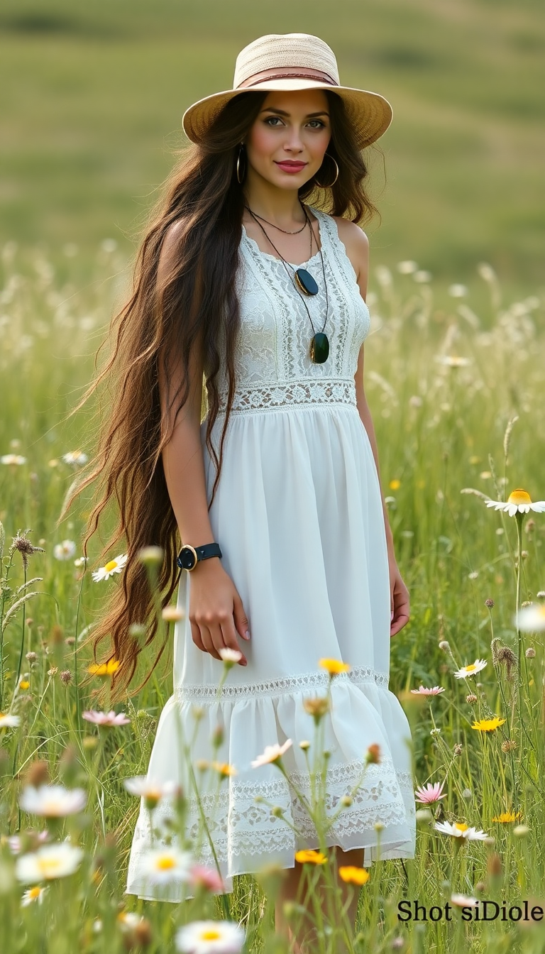 White Dress in Field